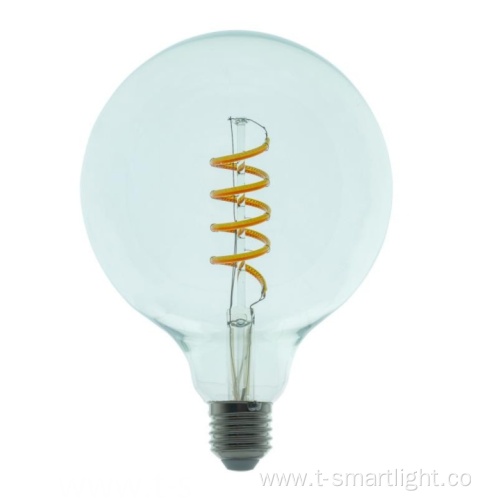 Warm yellow light filament bulb for basement